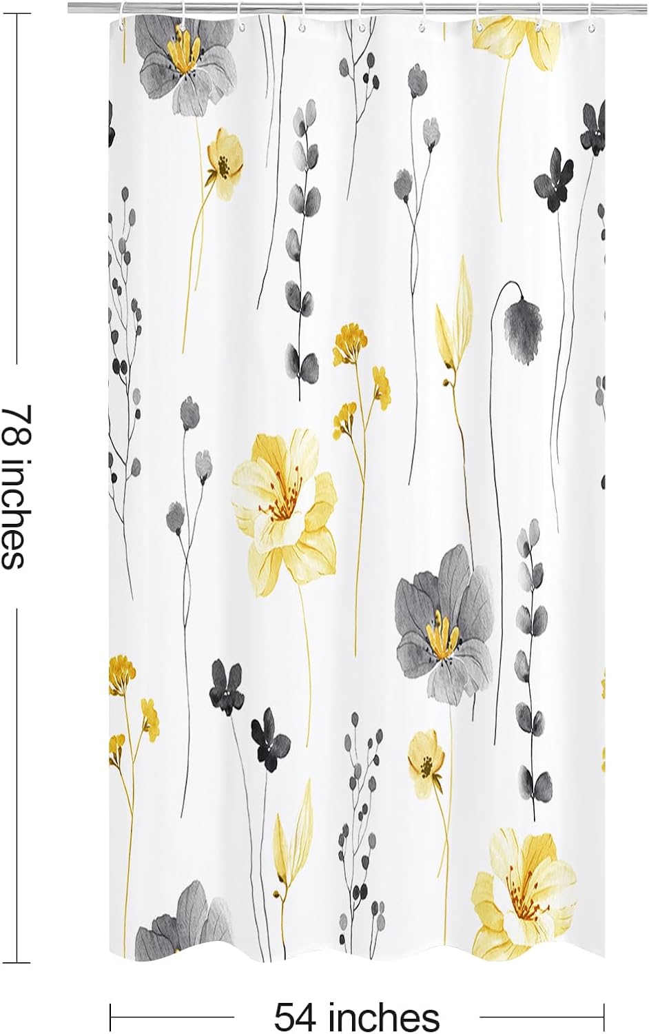 Sage Green Beige Watercolor Floral Fabric Shower Curtain 72x72