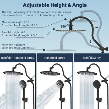 All Metal cUPC Certified Shower Head, 10'' Rainfall Shower Head