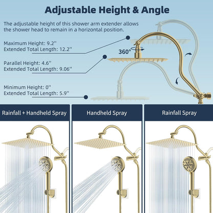 All Metal cUPC Certified Shower Head, 10'' Rainfall Shower Head