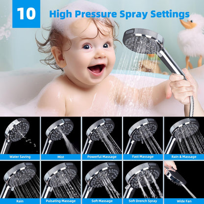 All Metal cUPC Certified Shower Head, 10'' Rainfall Shower Head
