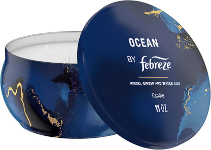 Scented Candle, Ocean Scent, 11 oz 4 Wick Candle, Single Pack