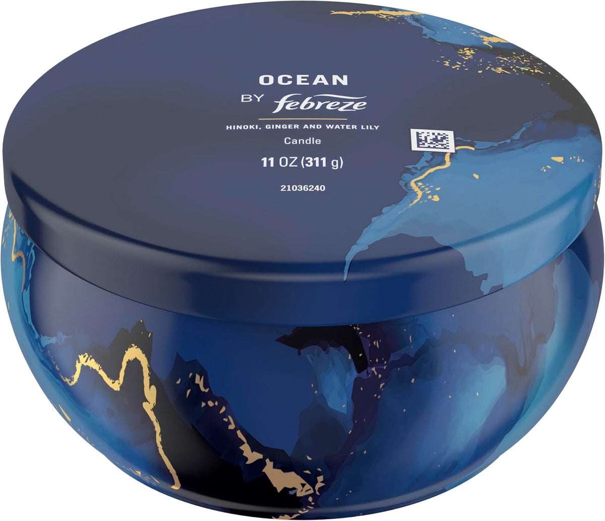 Scented Candle, Ocean Scent, 11 oz 4 Wick Candle, Single Pack