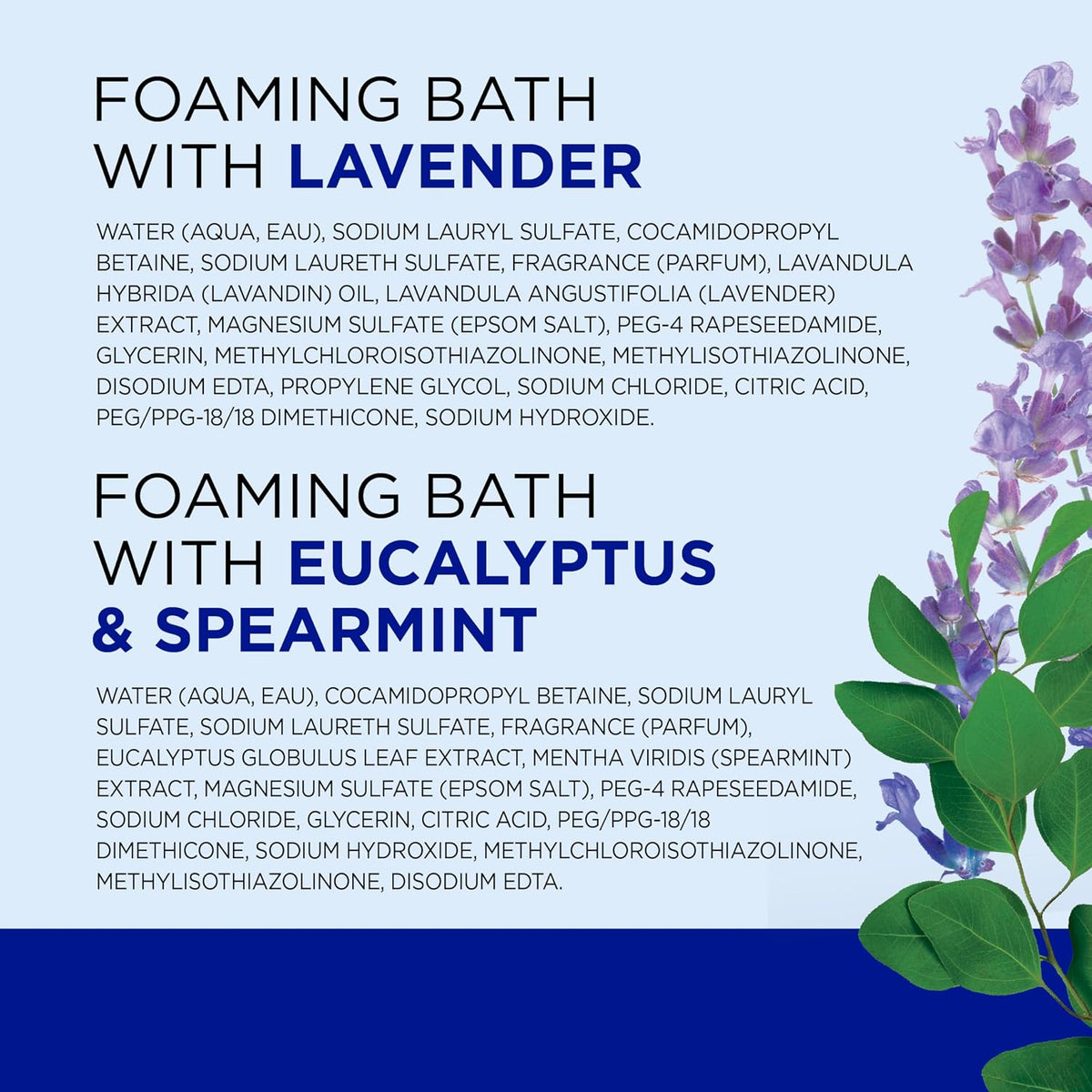 Foaming Bath with Pure Epsom Salt, Soothe & Sleep with Lavender, 34 fl oz (Pack of 2)