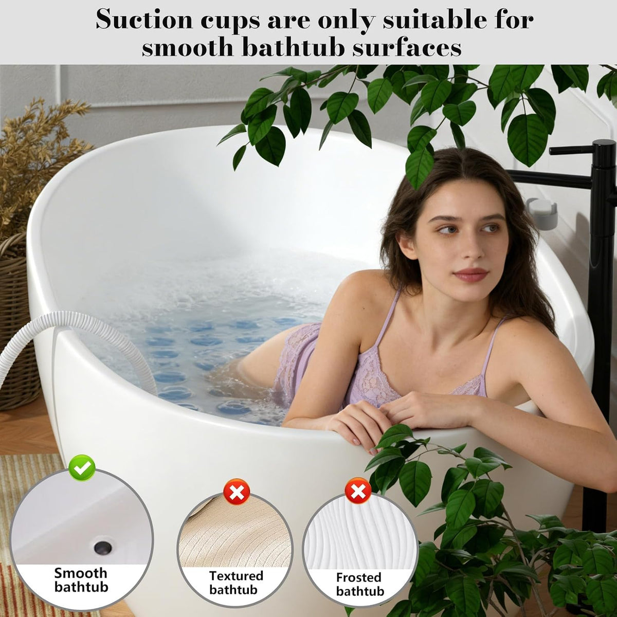 Bubble Bath Mat for Bathtub, Tub Spa Massager | Washable Soft Pillow & 6-Speed Motorized Air Pump, Warm Bubbles, Remote Control, Non-Slip Whirlpool Bathtub Spa Mat