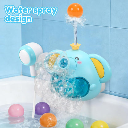 Bath Toys Light Up Elephant Baby Bubble Bath Toys 2 in 1Bath Bubble Machine with Baby Bath Shower Head for Kids Ages 1-3 4-8 Bath Bubble Maker with Colourful Light