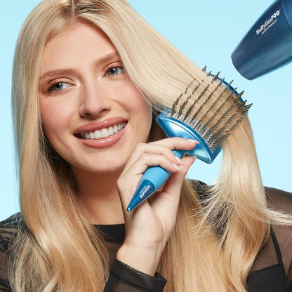 BaBylissPRO Nano Titanium Vented Blow-Dry Paddle Brush – Lightweight Blow-Dryer Styling Brush for Smooth, Frizz-Free Hair – Ideal for All Hair Types