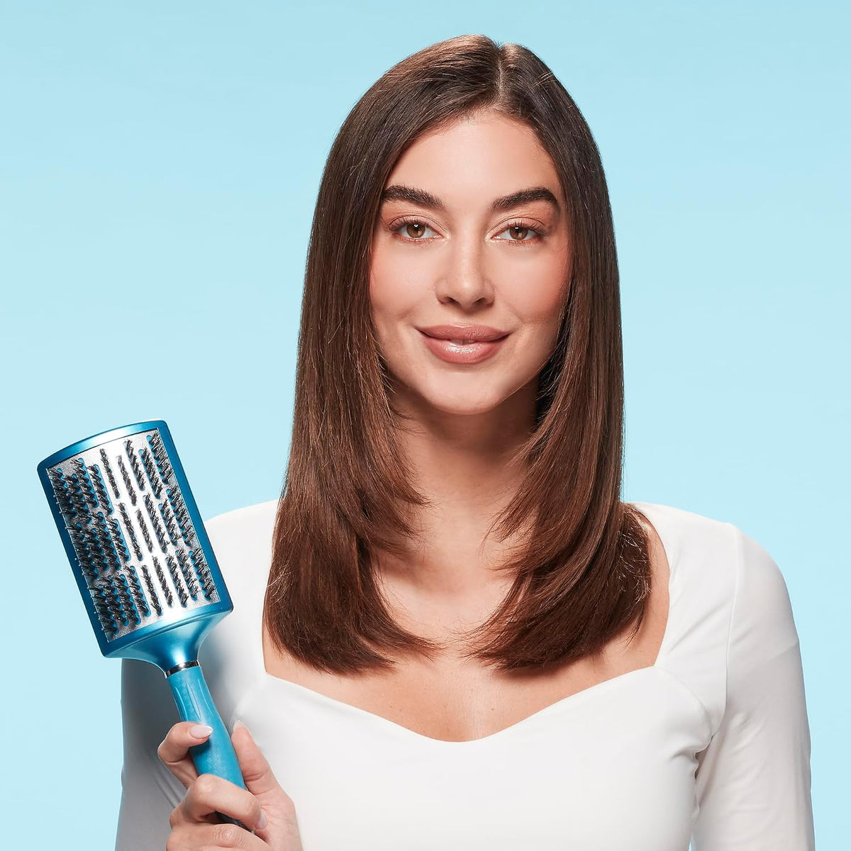 BaBylissPRO Nano Titanium Vented Blow-Dry Paddle Brush – Lightweight Blow-Dryer Styling Brush for Smooth, Frizz-Free Hair – Ideal for All Hair Types