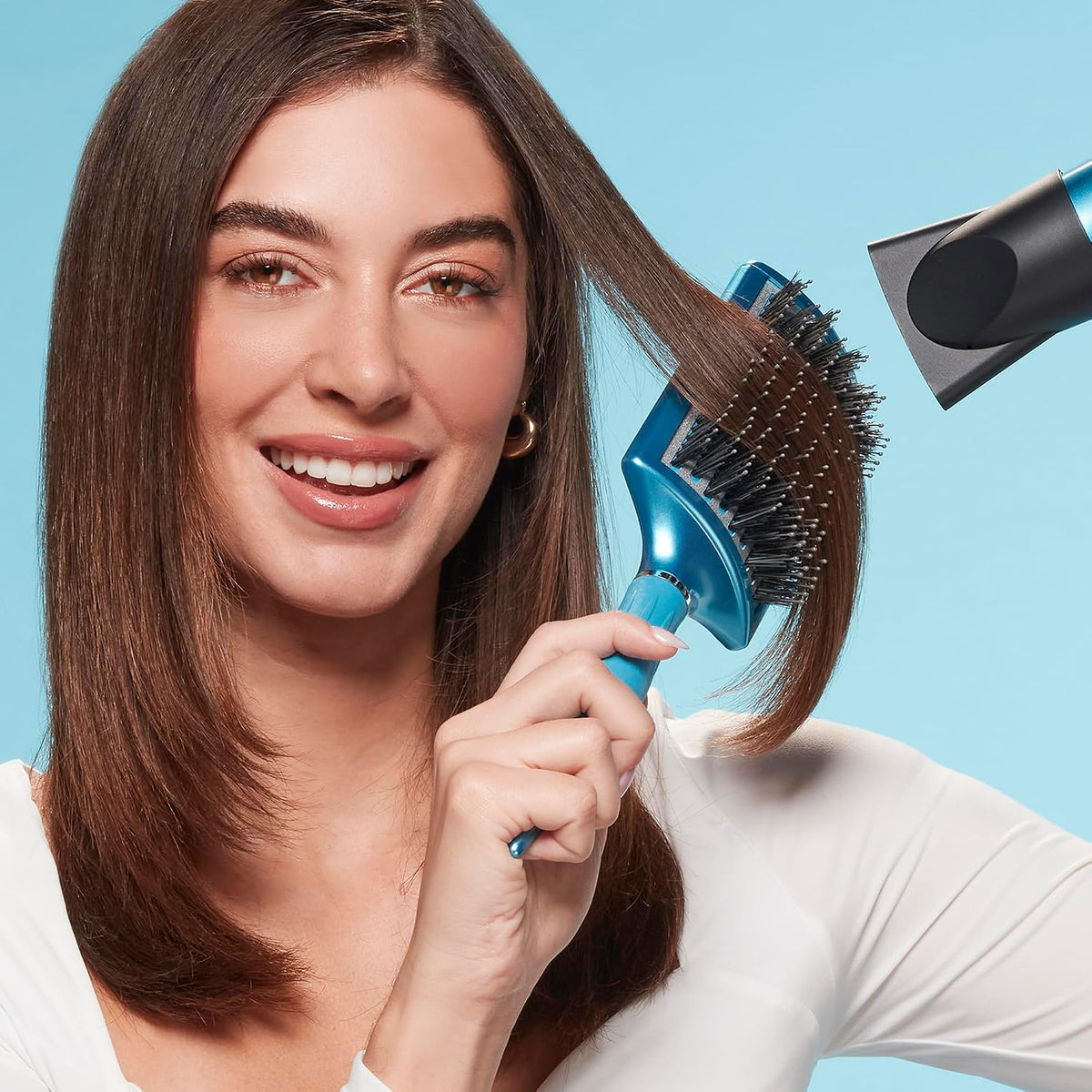 BaBylissPRO Nano Titanium Vented Blow-Dry Paddle Brush – Lightweight Blow-Dryer Styling Brush for Smooth, Frizz-Free Hair – Ideal for All Hair Types