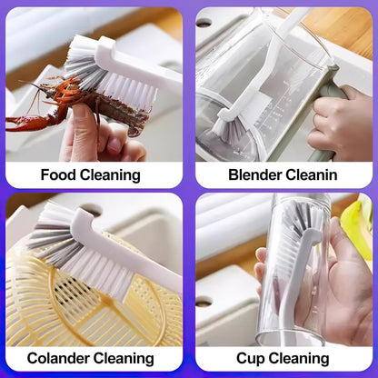 12Pcs Crevice Cleaning Brush Set, Hard Bristle Multi-Purpose Household Cleaning Tools for Kitchen Bathroom Tile Grout Window Track, Bamboo Pot Brush + Copper Wire Brush + Scraper
