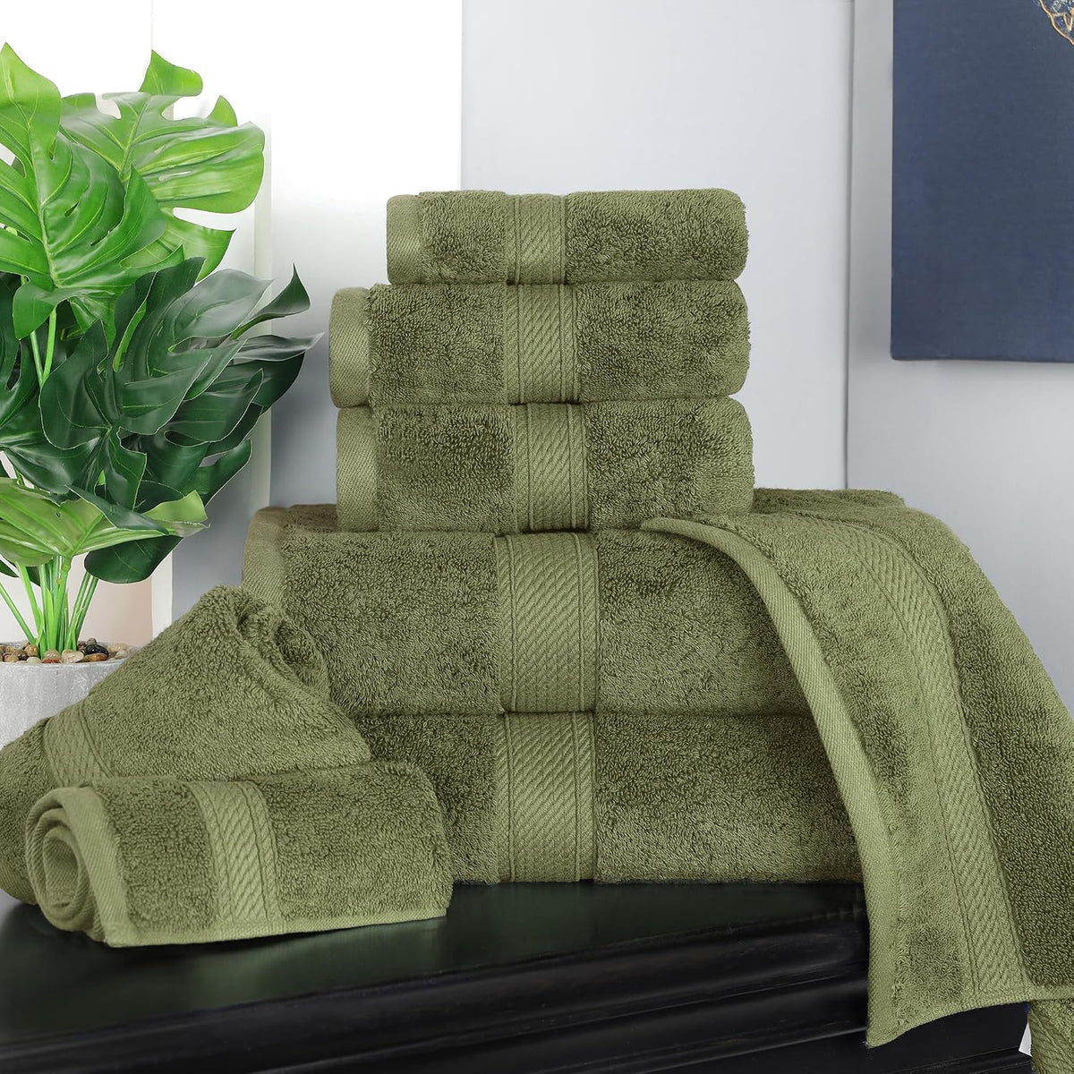 Egyptian Cotton Plush & Absorbent, Bath Towel Set of 2, Navy Blue | Quick Dry, Soft Luxury Towel Set, Bath Essentials for Bathroom, Guest Bath, Spa, 2 Piece Bath, Madeline Towels - Colors B