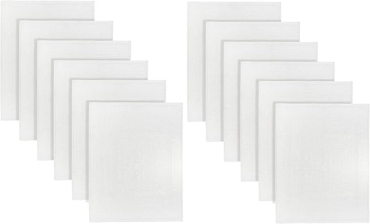 (Pack of 12 100% Cotton White Bath Mat Towel (18x25 Inches) Light Weight Quick Drying & Machine Washable - Hotel Supplies Shower Hotel Bath Mat Towel Economy