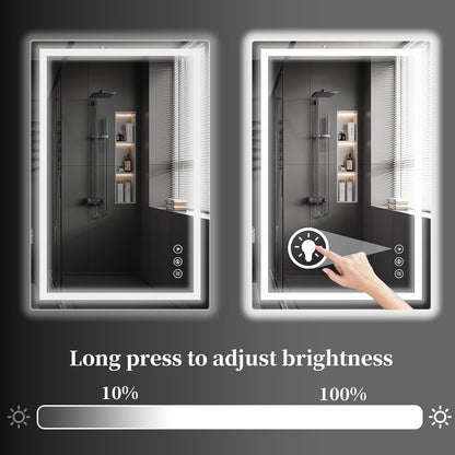 48x36 LED Bathroom Mirror with Light, Anti-Fog, 3 Colors - Colors B