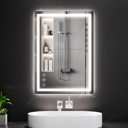 48x36 LED Bathroom Mirror with Light, Anti-Fog, 3 Colors - Colors B