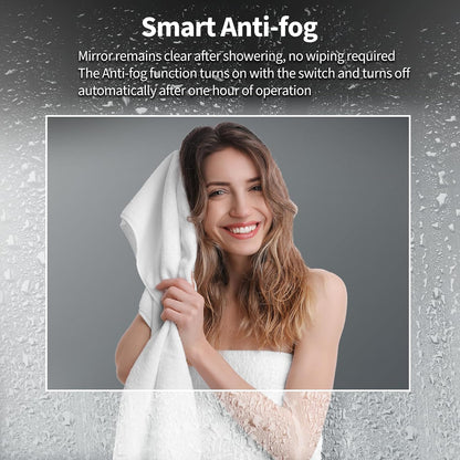 48x36 LED Bathroom Mirror with Light, Anti-Fog, 3 Colors - Colors B