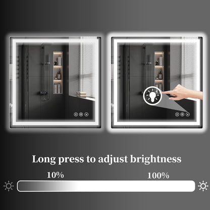 48x36 LED Bathroom Mirror with Light, Anti-Fog, 3 Colors - Colors B