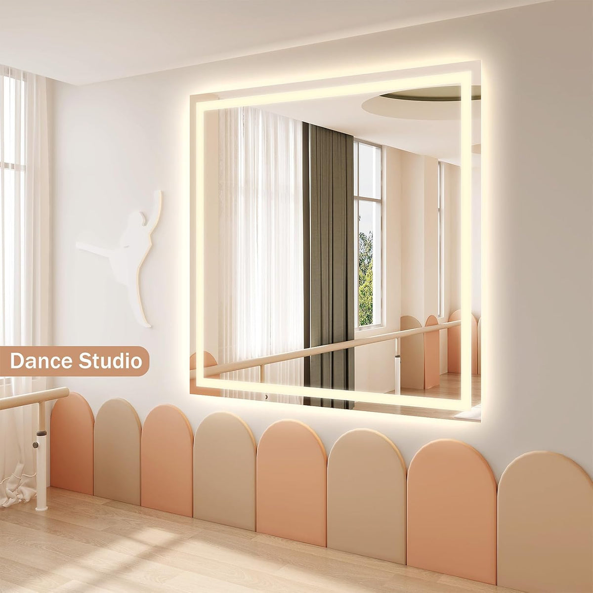48x36 LED Bathroom Mirror with Light, Anti-Fog, 3 Colors - Colors B