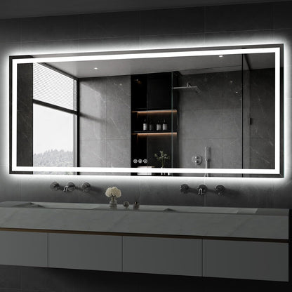 48x36 LED Bathroom Mirror with Light, Anti-Fog, 3 Colors - Colors B