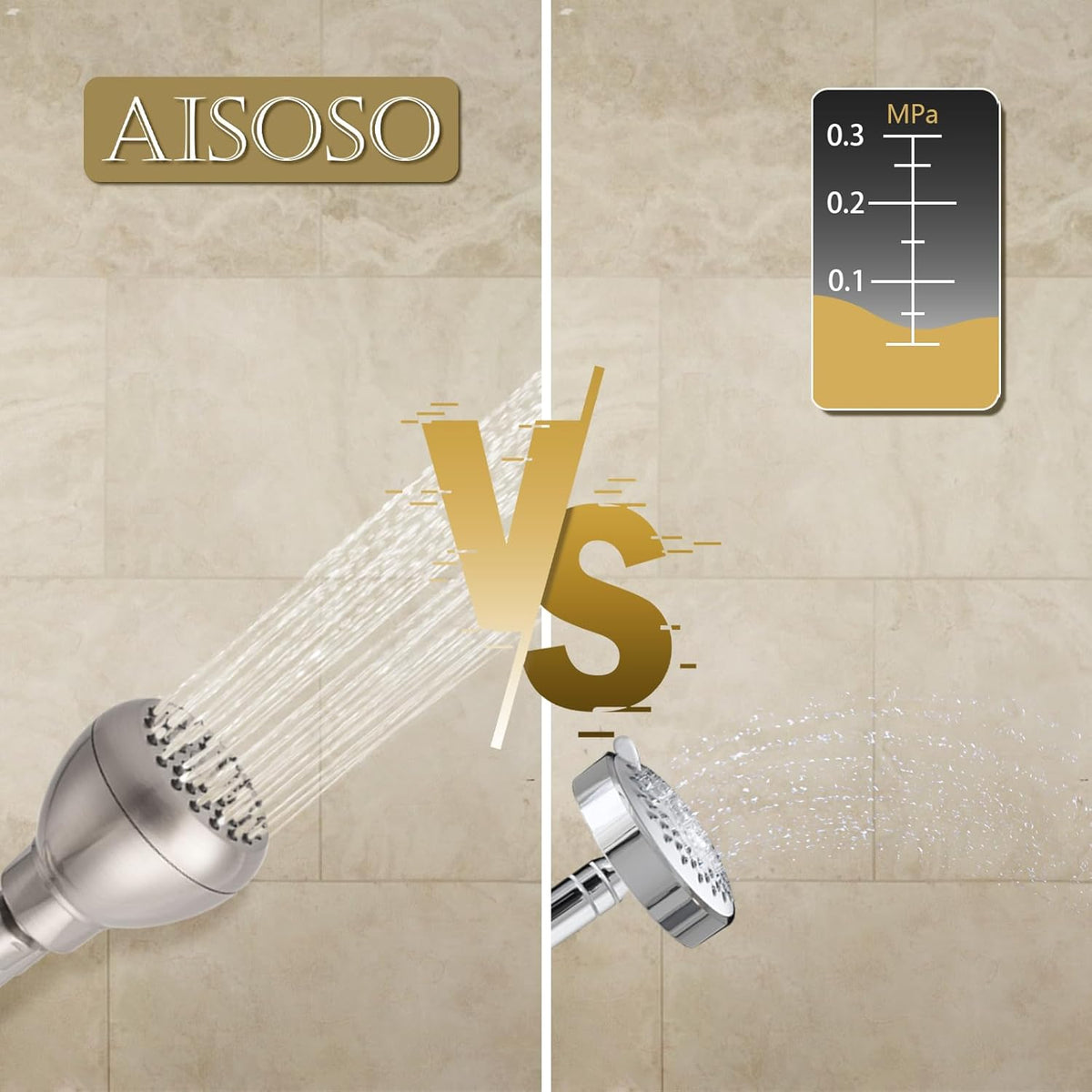 High Pressure Shower Head 3 Inches Anti-clog Anti-leak Fixed Showerhead Chrome with Adjustable Swivel Brass Ball Joint for Relaxing and Comfortable Shower Experience | 360 Rotatable Design, Self Cleaning Silicone Nozzles, Adjustable Swivel Brass Ball