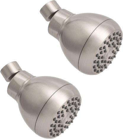 High Pressure Shower Head 3 Inches Anti-clog Anti-leak Fixed Showerhead Chrome with Adjustable Swivel Brass Ball Joint for Relaxing and Comfortable Shower Experience | 360 Rotatable Design, Self Cleaning Silicone Nozzles, Adjustable Swivel Brass Ball