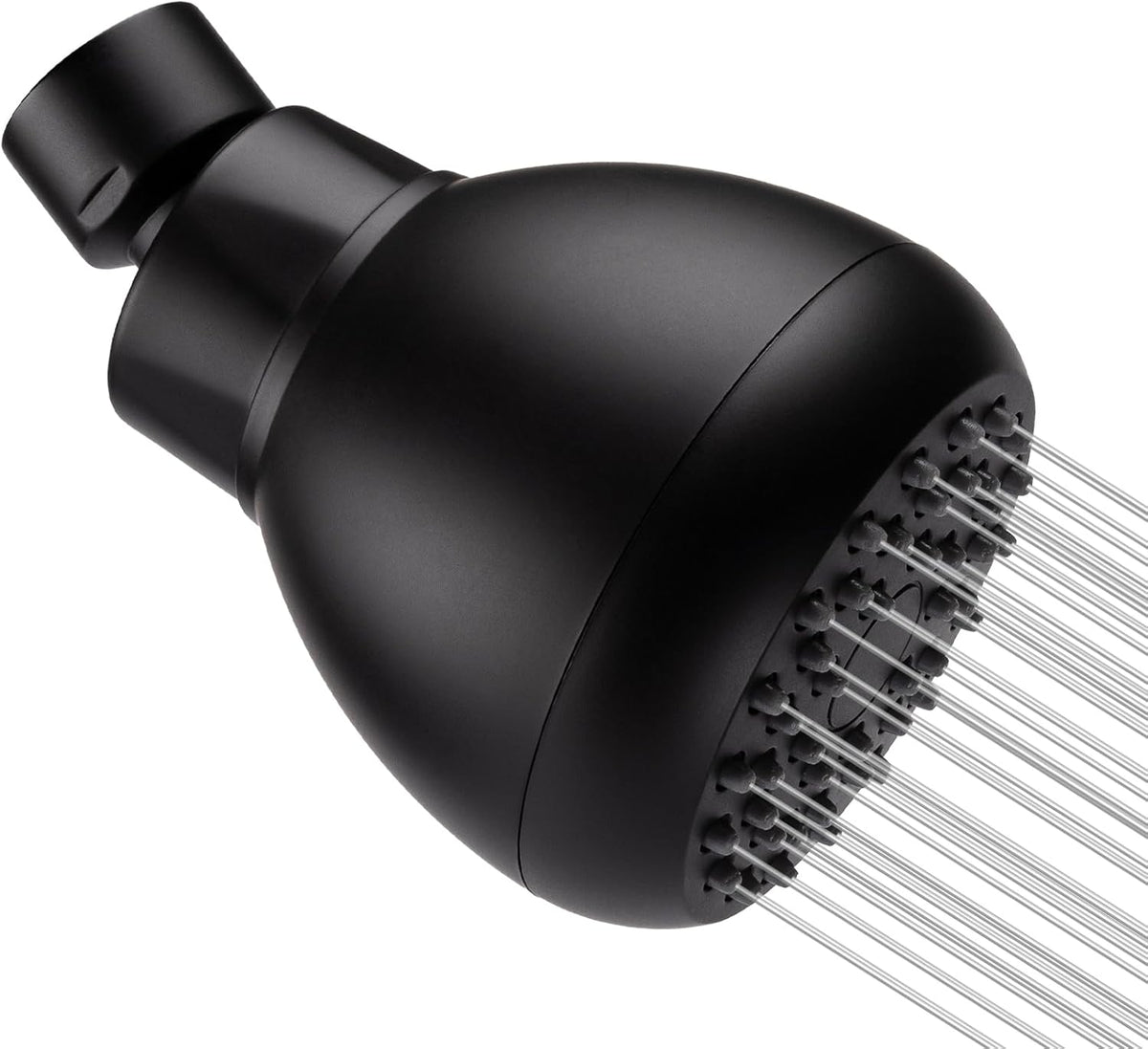 High Pressure Shower Head 3 Inches Anti-clog Anti-leak Fixed Showerhead Chrome with Adjustable Swivel Brass Ball Joint for Relaxing and Comfortable Shower Experience | 360 Rotatable Design, Self Cleaning Silicone Nozzles, Adjustable Swivel Brass Ball