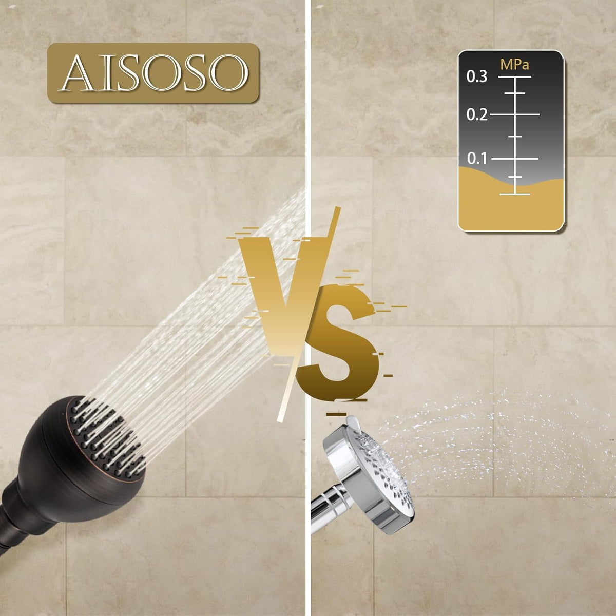 High Pressure Shower Head 3 Inches Anti-clog Anti-leak Fixed Showerhead Chrome with Adjustable Swivel Brass Ball Joint for Relaxing and Comfortable Shower Experience | 360 Rotatable Design, Self Cleaning Silicone Nozzles, Adjustable Swivel Brass Ball