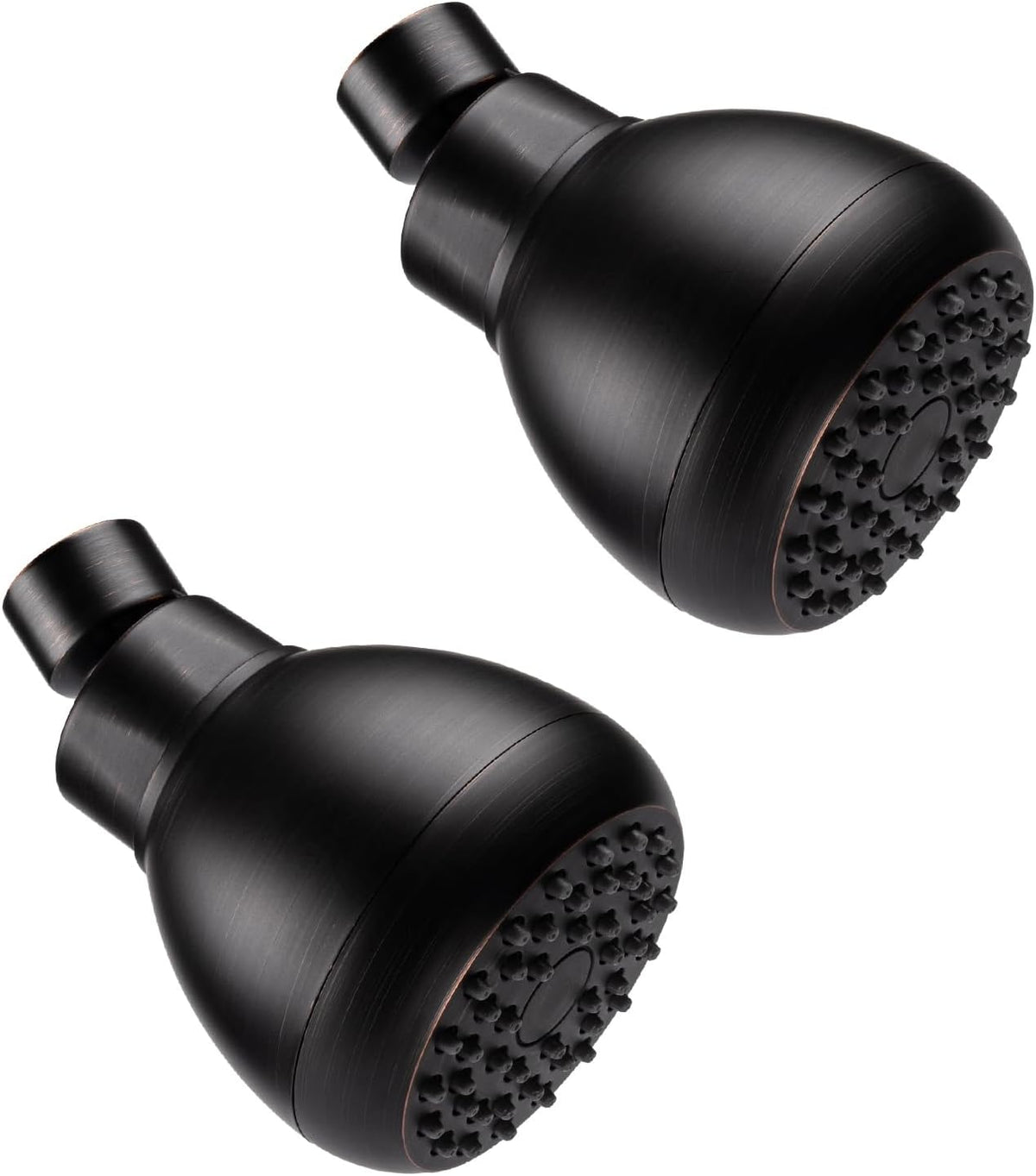 High Pressure Shower Head 3 Inches Anti-clog Anti-leak Fixed Showerhead Chrome with Adjustable Swivel Brass Ball Joint for Relaxing and Comfortable Shower Experience | 360 Rotatable Design, Self Cleaning Silicone Nozzles, Adjustable Swivel Brass Ball