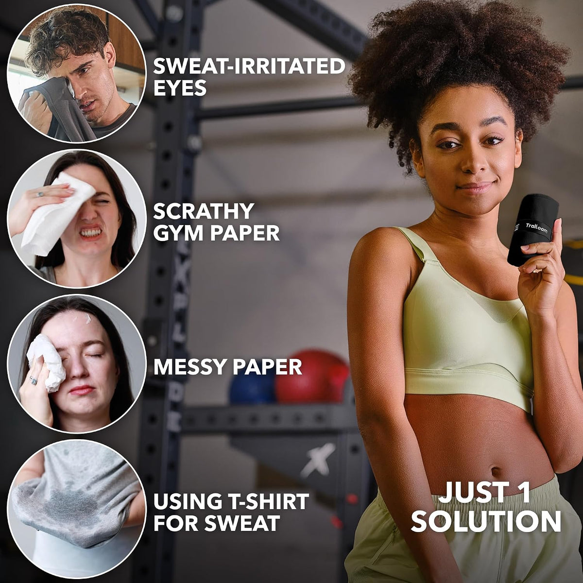 Microfiber Gym Towels, Quick Dry, Highly Absorbing, Odor-Free