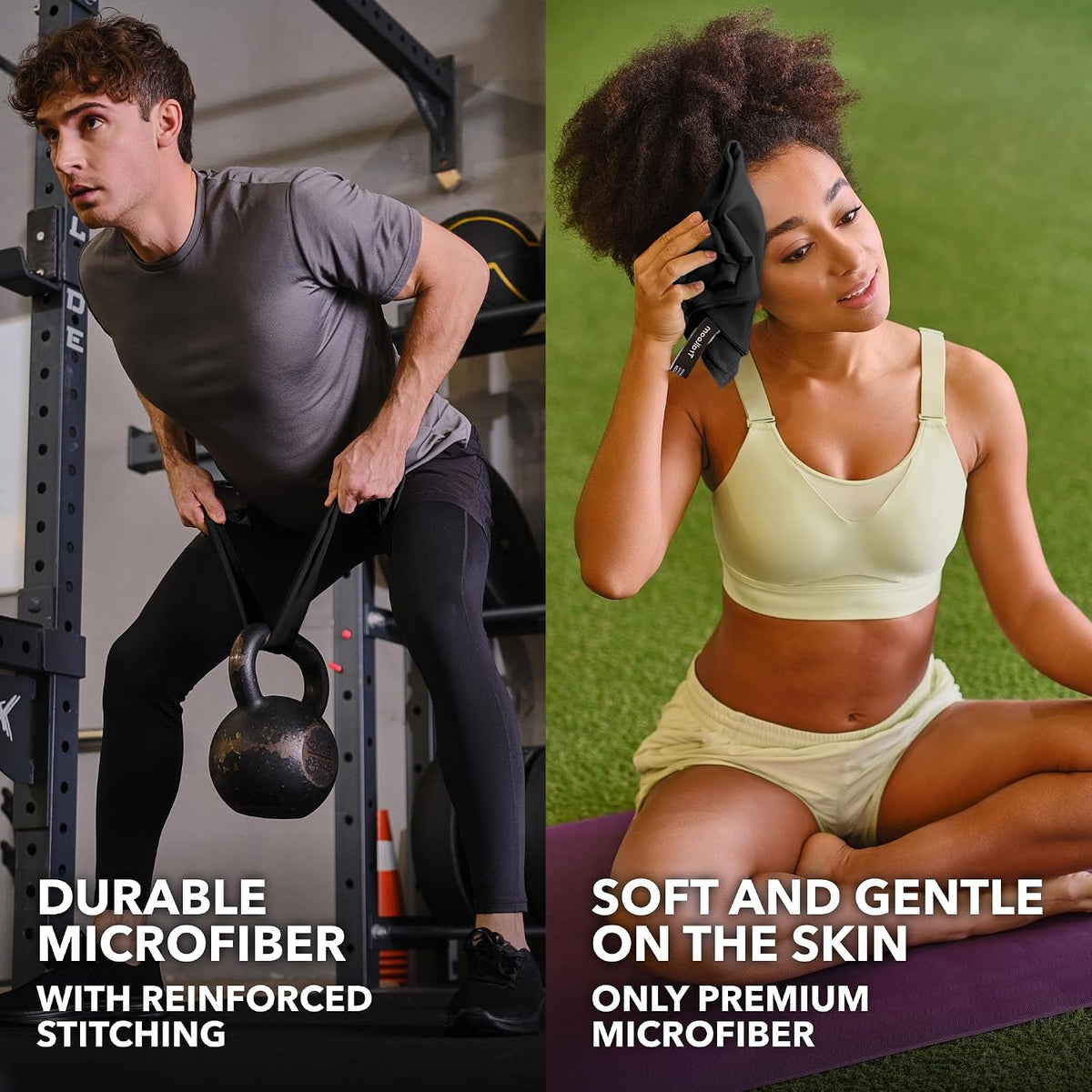 Microfiber Gym Towels, Quick Dry, Highly Absorbing, Odor-Free