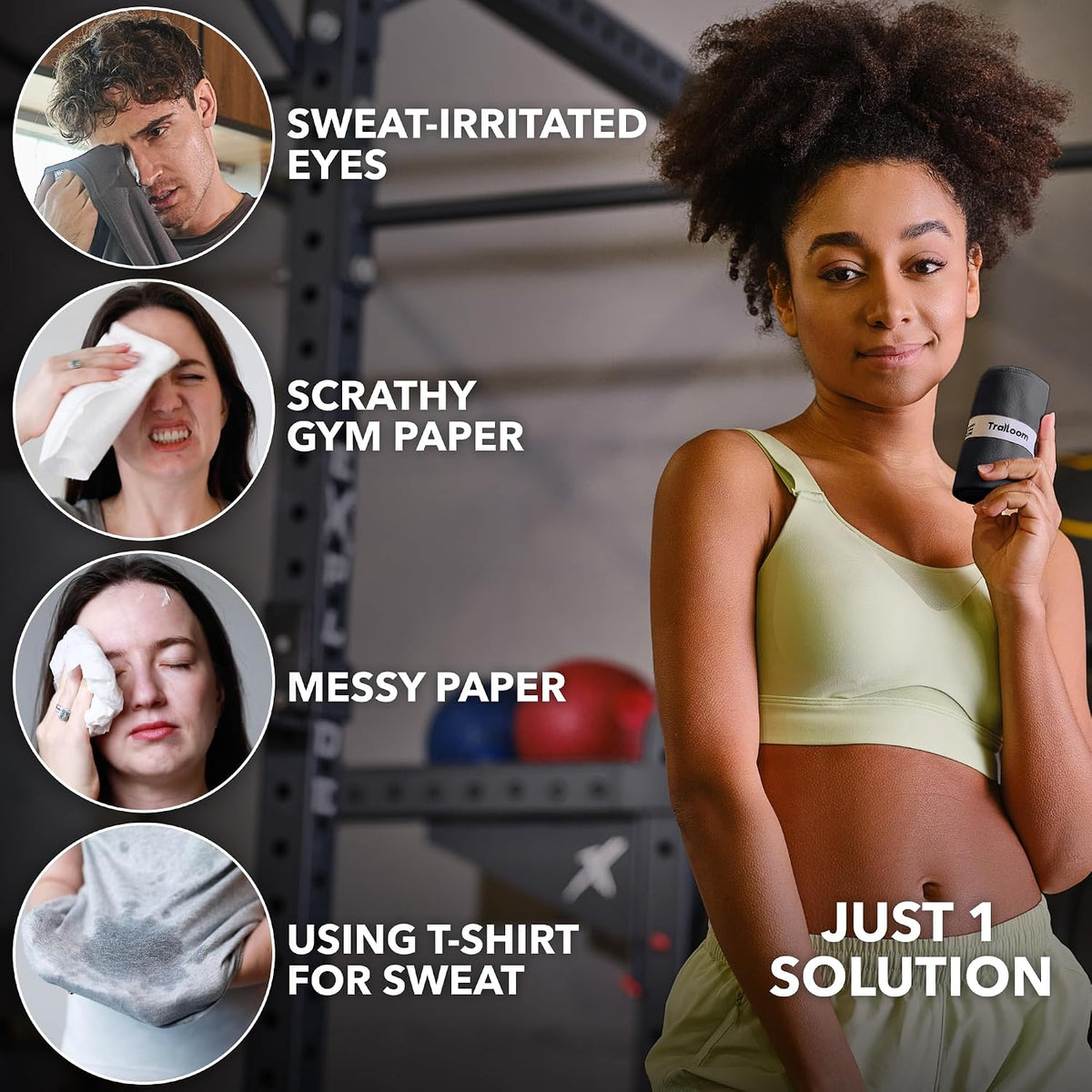 Microfiber Gym Towels, Quick Dry, Highly Absorbing, Odor-Free