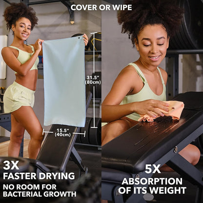 Microfiber Gym Towels, Quick Dry, Highly Absorbing, Odor-Free