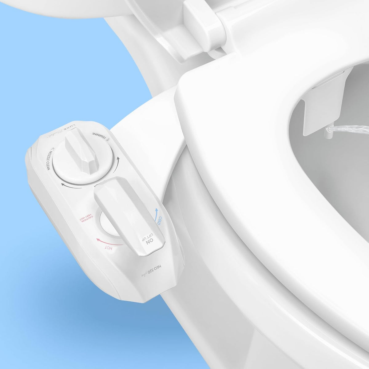 NEO 320 PLUS - Warm Water Bidet Attachment for Toilet, White