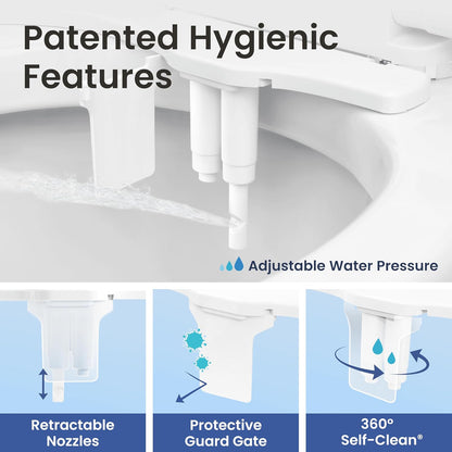 NEO 320 PLUS - Warm Water Bidet Attachment for Toilet, White