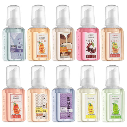 Foaming Hand Soap Pump - 5-PK - Moisturizing Hand Soap Foam with Aloe Vera & Essential Oils - Alcohol-Free Hand Wash in Citrus Blend, Lemon, Orange, Lime, Grapefruit Fragrances for Kitchen & Bathroom