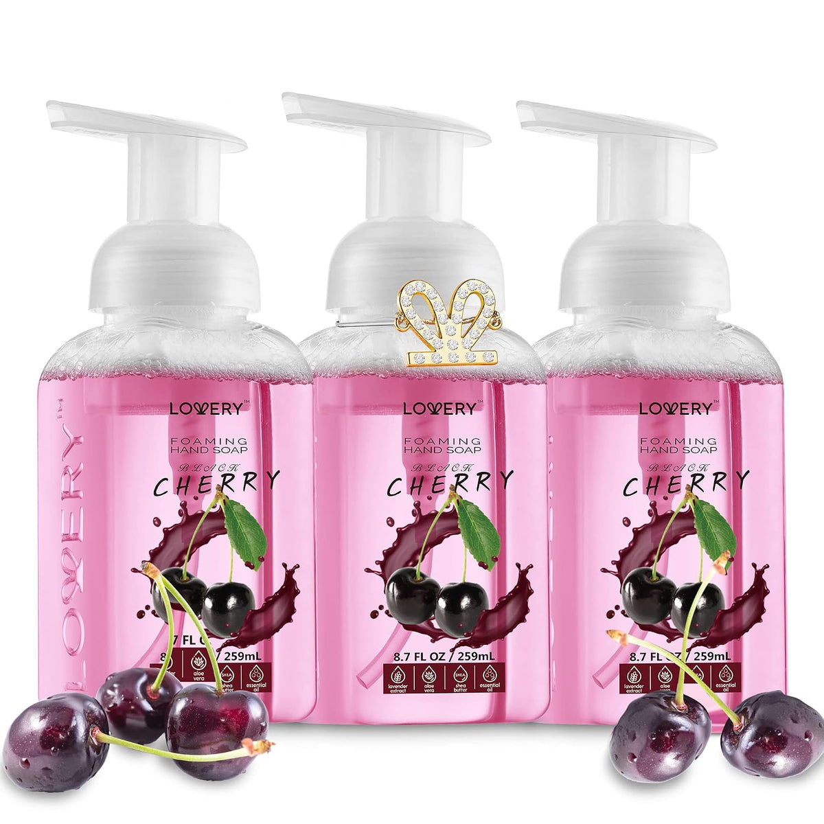 Foaming Hand Soap Pump - 5-PK - Moisturizing Hand Soap Foam with Aloe Vera & Essential Oils - Alcohol-Free Hand Wash in Citrus Blend, Lemon, Orange, Lime, Grapefruit Fragrances for Kitchen & Bathroom