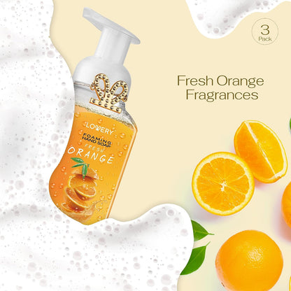 Foaming Hand Soap Pump - 5-PK - Moisturizing Hand Soap Foam with Aloe Vera & Essential Oils - Alcohol-Free Hand Wash in Citrus Blend, Lemon, Orange, Lime, Grapefruit Fragrances for Kitchen & Bathroom