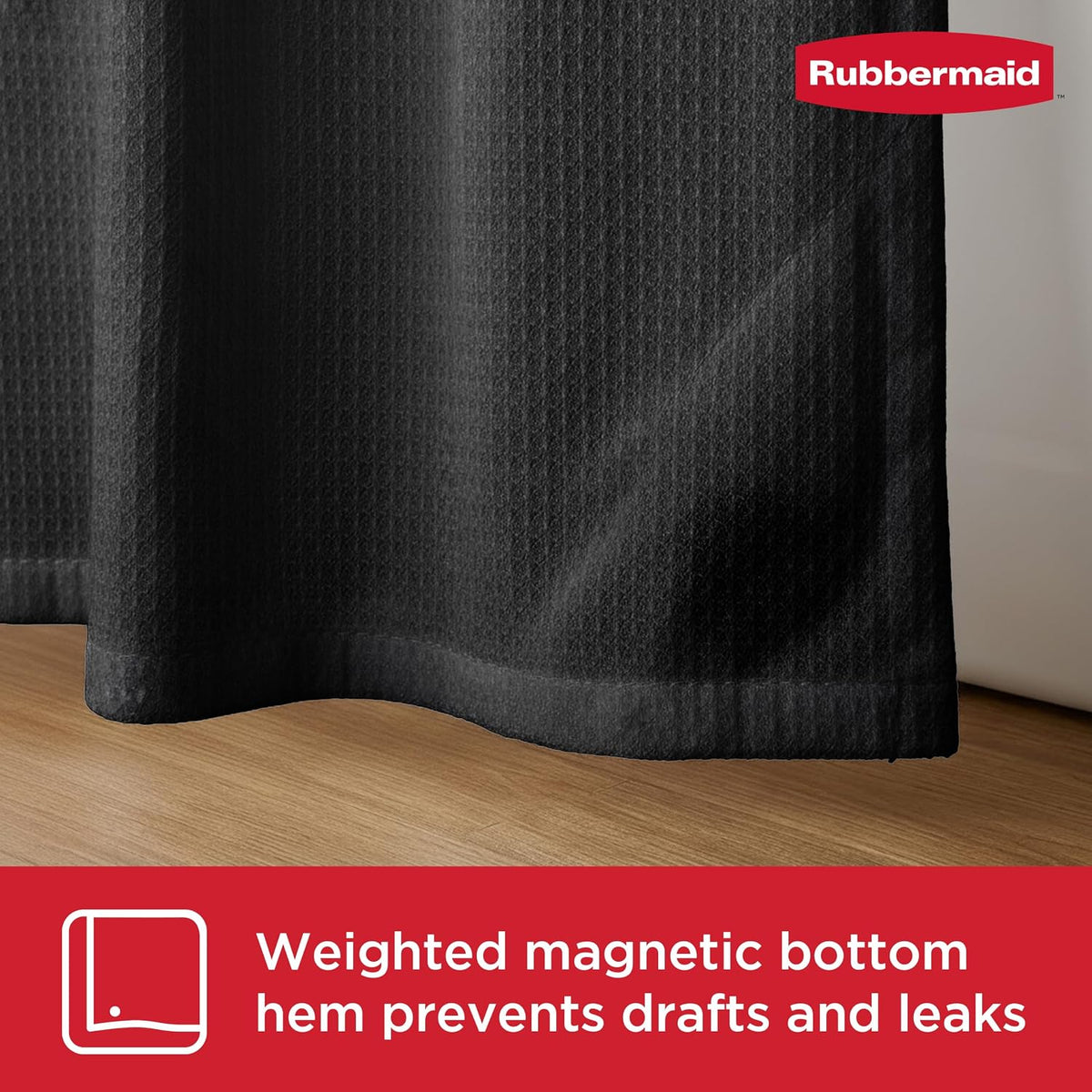 Black Shower Curtain Liner: Waterproof Fabric Shower Liner for Bathroom, with 2 Magnets and Rustproof Grommets, 70x72, Standard Size, Black