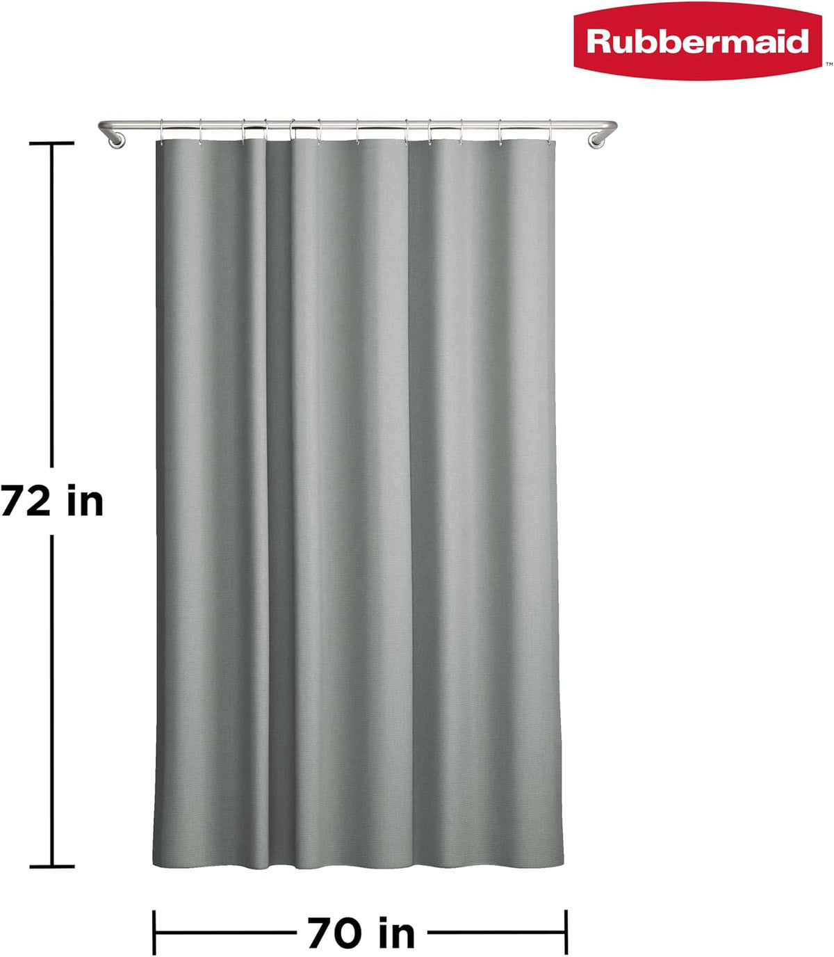 Black Shower Curtain Liner: Waterproof Fabric Shower Liner for Bathroom, with 2 Magnets and Rustproof Grommets, 70x72, Standard Size, Black