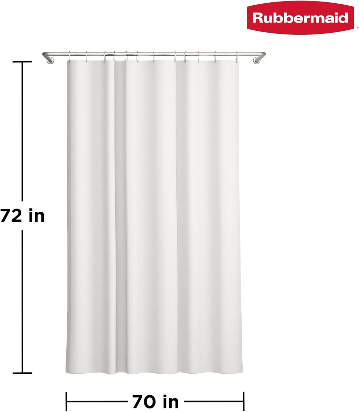 Black Shower Curtain Liner: Waterproof Fabric Shower Liner for Bathroom, with 2 Magnets and Rustproof Grommets, 70x72, Standard Size, Black