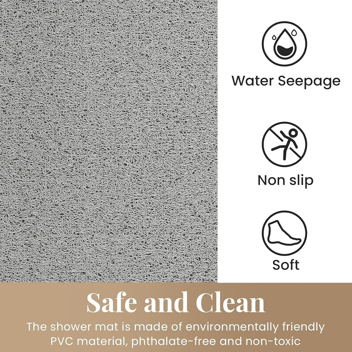Shower Mat Bathtub Mat Non-Slip Soft Tub Mat