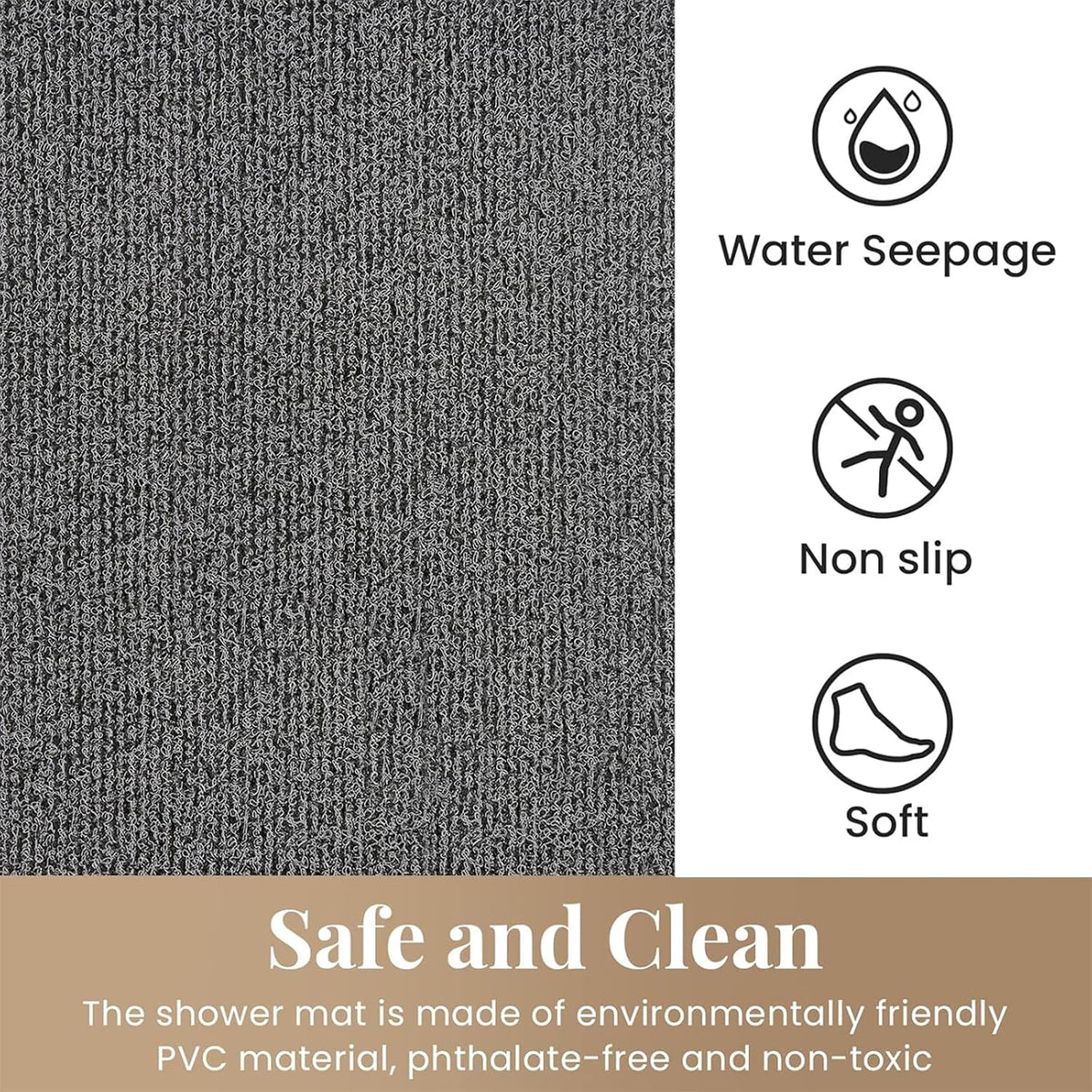 Shower Mat Bathtub Mat Non-Slip Soft Tub Mat