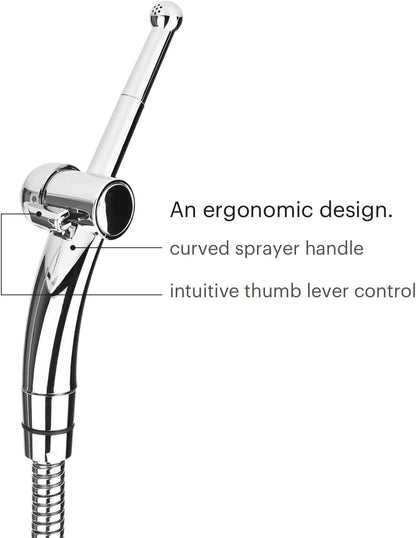 Hand Held Bidet Sprayer for Toilet: CleanSpa Advanced Bidet Attachment, Precision Pressure Control Jet Spray, Ergonomic Handheld Bidet for Toilet, Toilet Water Sprayer & Hose Set