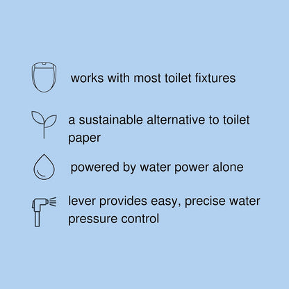 Hand Held Bidet Sprayer for Toilet: CleanSpa Advanced Bidet Attachment, Precision Pressure Control Jet Spray, Ergonomic Handheld Bidet for Toilet, Toilet Water Sprayer & Hose Set