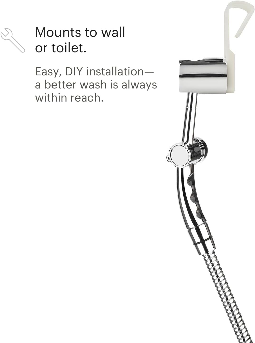 Hand Held Bidet Sprayer for Toilet: CleanSpa Advanced Bidet Attachment, Precision Pressure Control Jet Spray, Ergonomic Handheld Bidet for Toilet, Toilet Water Sprayer & Hose Set
