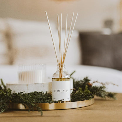 Salt & Sea Reed Diffuser Set - Sea Salt Citrus & Musk Amber Scent Diffuser - Reed Diffusers for Home with Long Lasting Fragrance - Non-Toxic Oil Reed Diffuser - Made in the USA