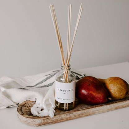 Salt & Sea Reed Diffuser Set - Sea Salt Citrus & Musk Amber Scent Diffuser - Reed Diffusers for Home with Long Lasting Fragrance - Non-Toxic Oil Reed Diffuser - Made in the USA
