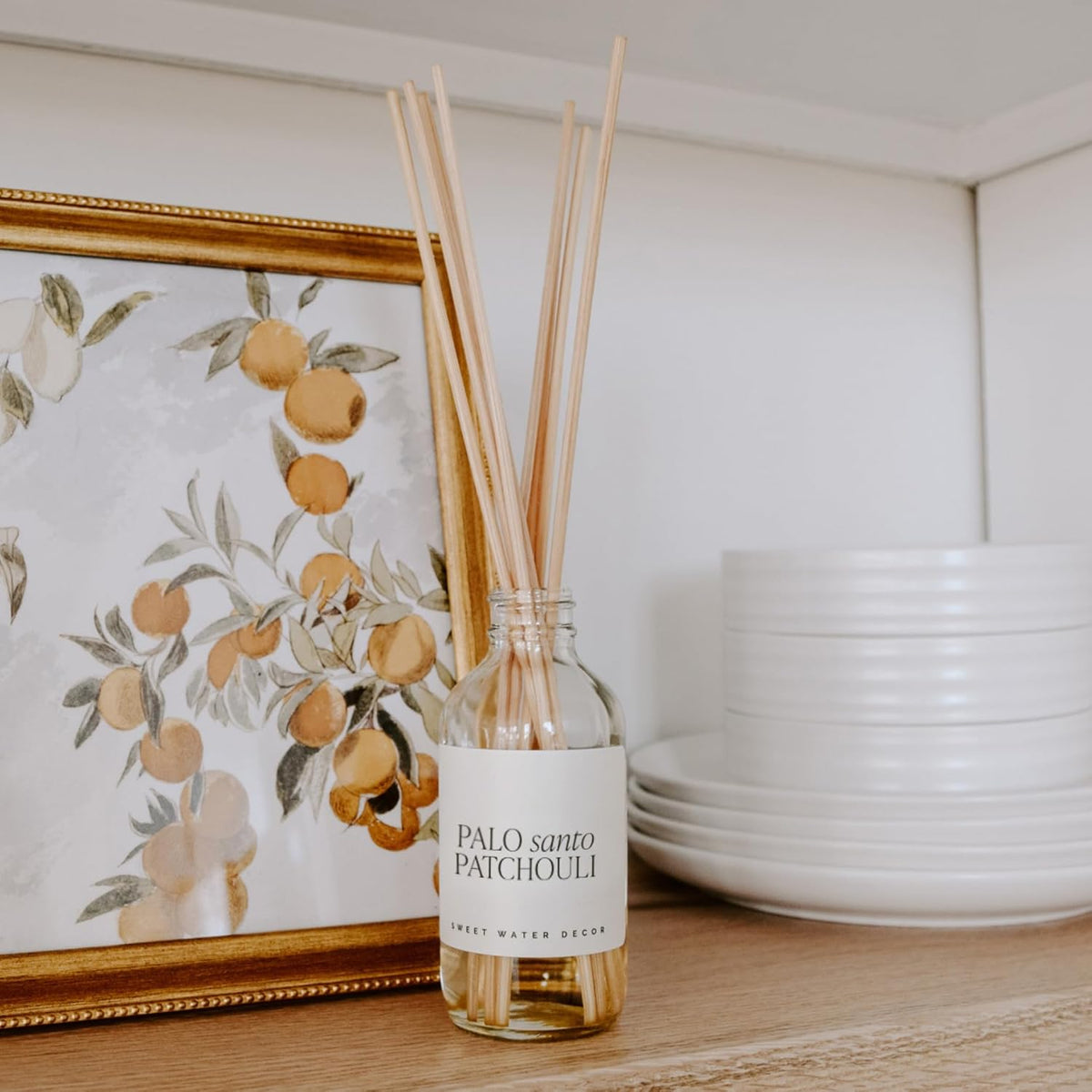 Salt & Sea Reed Diffuser Set - Sea Salt Citrus & Musk Amber Scent Diffuser - Reed Diffusers for Home with Long Lasting Fragrance - Non-Toxic Oil Reed Diffuser - Made in the USA