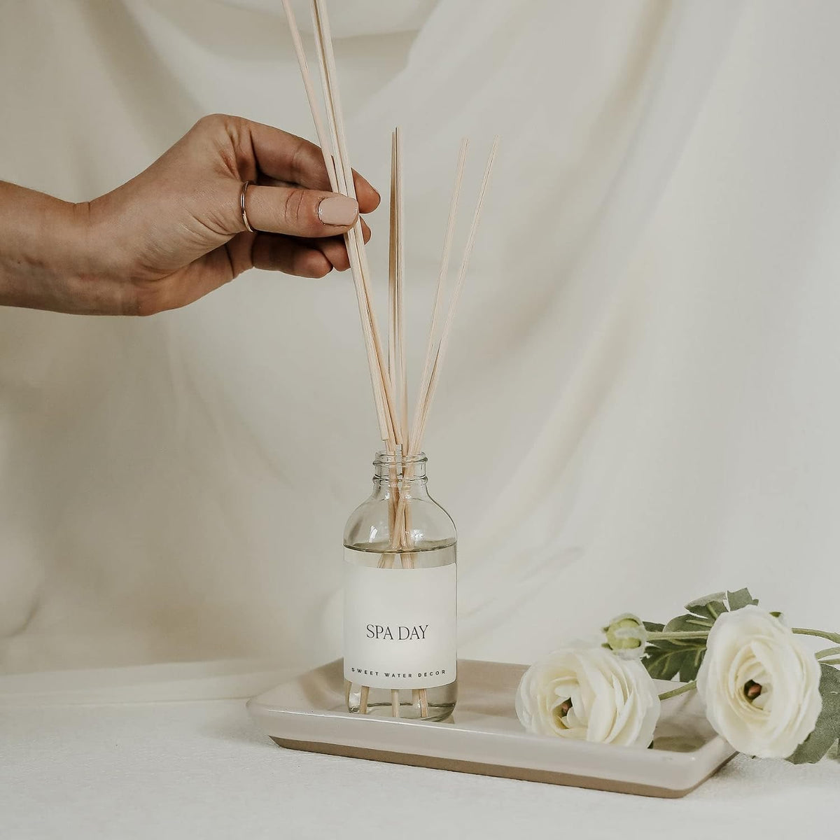 Salt & Sea Reed Diffuser Set - Sea Salt Citrus & Musk Amber Scent Diffuser - Reed Diffusers for Home with Long Lasting Fragrance - Non-Toxic Oil Reed Diffuser - Made in the USA