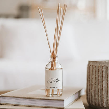 Salt & Sea Reed Diffuser Set - Sea Salt Citrus & Musk Amber Scent Diffuser - Reed Diffusers for Home with Long Lasting Fragrance - Non-Toxic Oil Reed Diffuser - Made in the USA