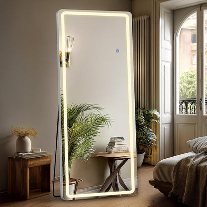 DUMOS Arched LED Mirror Full Length Standing, 16"x60" Full Body Wall Mirror