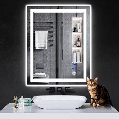 30"x22" LED Bathroom Mirror with Lights,Anti-Fog,3 Color Modes - Colors B
